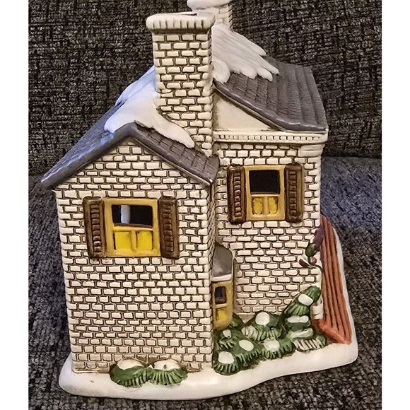 VTG Lefton Colonial Village Major's Manor Christmas House 1988 #06902 - Picture 8 of 11
